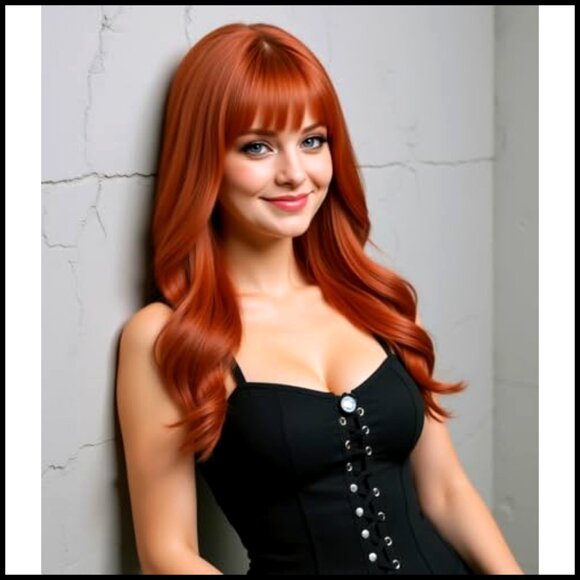 Long Wavy Synthetic Wig with Bangs Heat Resistant for Party Cosplay main image 5